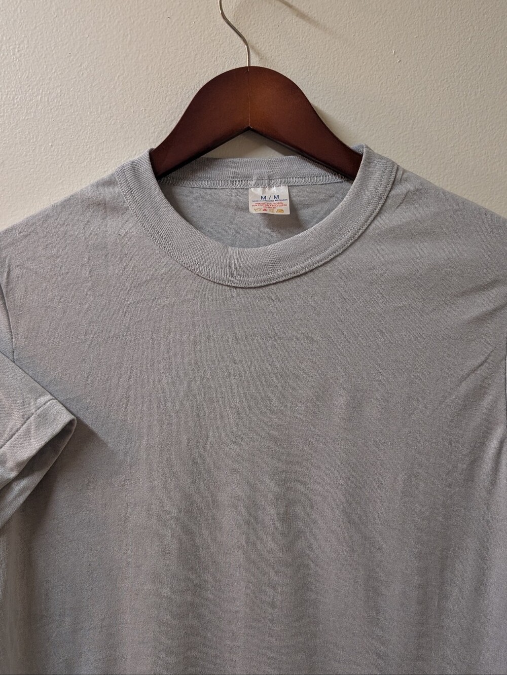 Vintage Single Stitch Blank Grey T-shirt Size Medium/Small
